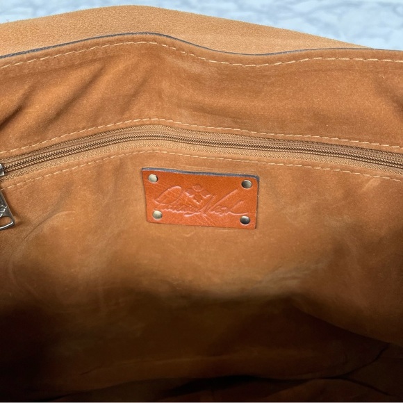 Patricia Nash Rosolini Leather Saddle Bag Floral Leaf Print - Picture 11 of 12